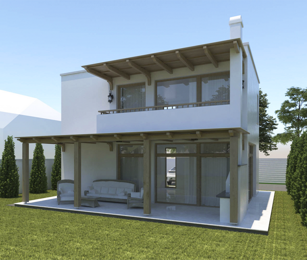 Двухэтажный дом в стиле "Средиземноморский минимализм"